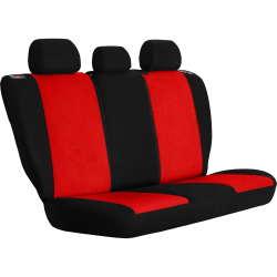 Autopoťahy Tuning 100% červeno-čierne (velour-textil)