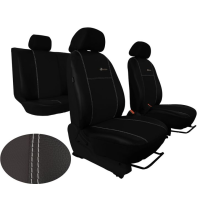 Poťahy pre KIA SPORTAGE V (od 2021) Exclusive Leather (koža) čierna (vyp)