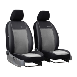 Poťahy pre VOLKSWAGEN Crafter 1+1 (od 2017) Exclusive Alcantara (Alcantara-koža) slabo sivá (vyp)