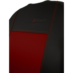 Poťahy pre FIAT 500 (2007-2022) Exclusive Leather (koža) bordová (vyp)
