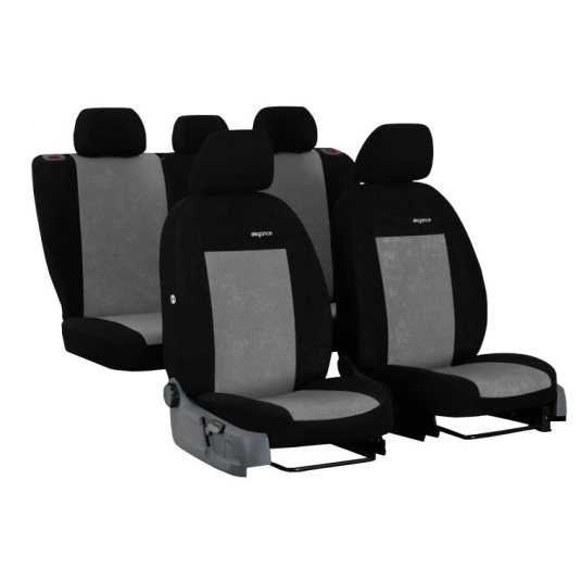 Poťahy pre Škoda Octavia IV (od 2020) Elegance (velour-velour) sivá (vyp)