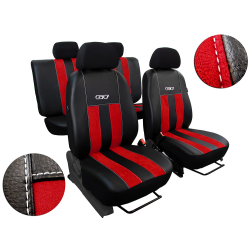 Autopoťahy ŠKODA OCTAVIA III (od 2013-2020) GT (Alcantara a eko koža) červená (vyp)