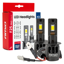 LED žiarovky hlavného svietenia Séria F25 PRO BLACK FULL CANBUS H3 68W 12V 24V