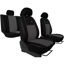 Poťahy pre VOLKSWAGEN VW T5 1+1 (2003-2015) Exclusive Alcantara (Alcantara-koža) svetlo šedá (vyp)