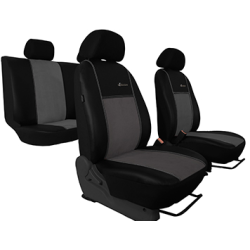 Poťahy pre VOLKSWAGEN VW T5 1+1 (2003-2015) Exclusive Alcantara (Alcantara-koža) svetlo šedá (vyp)