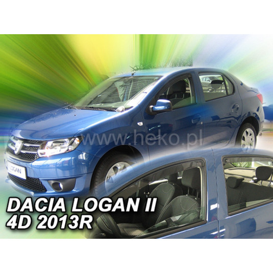 Deflektory DACIA Logan 4D (+zadné) (od 2013-2021)