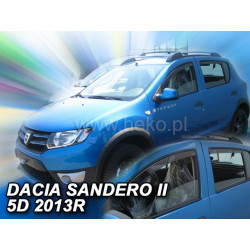 Deflektory DACIA Sandero Stepway II 5D (+zadné) (od 2012)