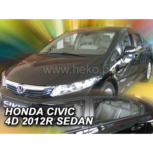 Deflektory HONDA Civic 4D (+zadné) Sedan (2012-2017)