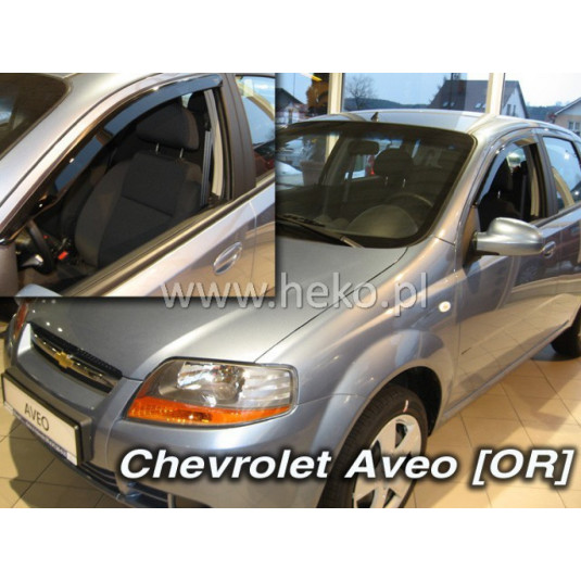 Deflektory CHEVROLET Aveo 4D (+zadné) Sedan (2004-2006)