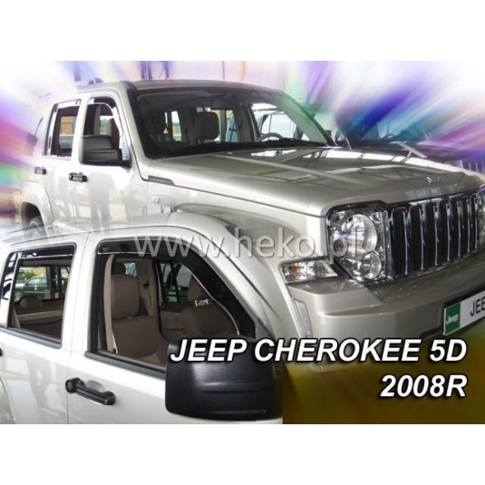 Deflektory JEEP Cherokee 5D (+zadné) (2008-2013)