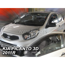 Deflektory KIA Picanto II 5D (+zadné) (od 2011)