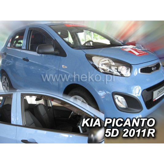 Deflektory KIA Picanto II 5D (od 2011)