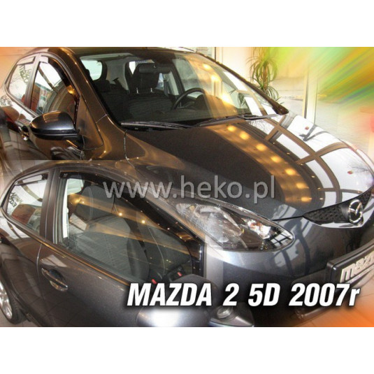 Deflektory MAZDA 2 5D (+zadné) (2007-2009)