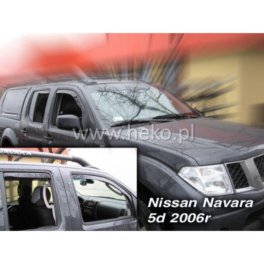 Deflektory NISSAN Navara Pick up 4D (+zadné) (2005-2014)