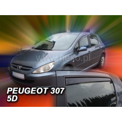 Deflektory PEUGEOT 307 5D (+zadné) Combi/Sedan (2001-2008)