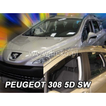 Deflektory PEUGEOT 308 5D (+zadné) HB (2007-2013)