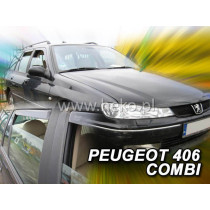 Deflektory PEUGEOT 406 4D (+zadné) Combi (1996-2004)