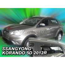 Deflektory SSANG-YONG Korando 5D (+zadné) (od 2012)