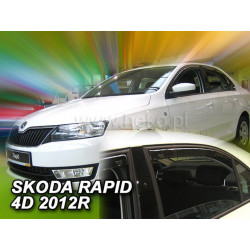 Deflektory ŠKODA RapiD (+zadné) Sedan (od 2012)