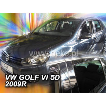 Deflektory VOLKSWAGEN Golf VI 5D (+zadné) HB (2008-2012)