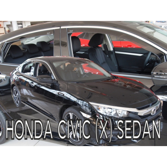 Deflektory HONDA Civic X 4D (+zadné) Sedan (od 2017)