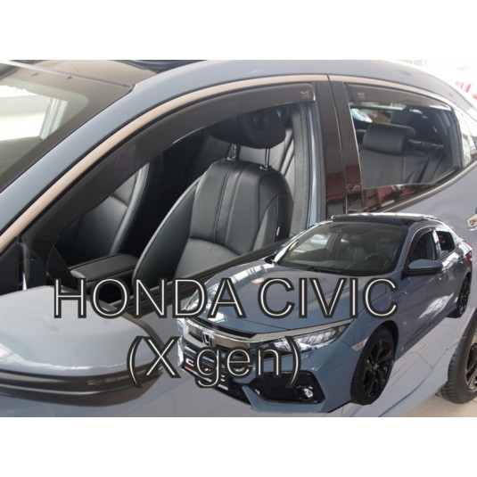 Deflektory HONDA Civic X 5D HTB (+zadné) (od 2017)