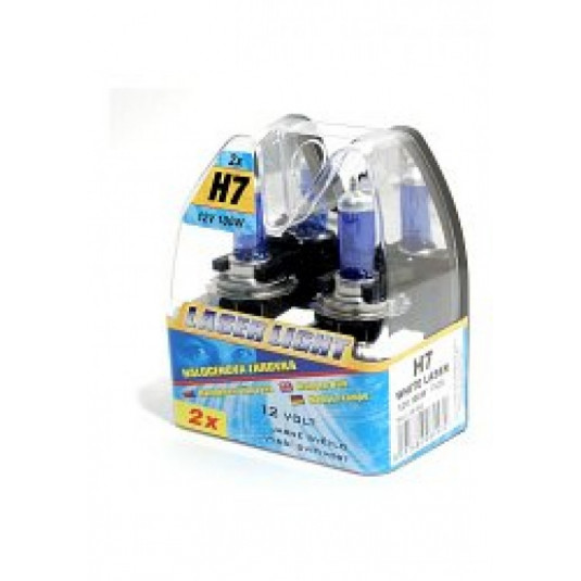 Halogénová žiarovka H7 12V 100W BIELY LASER 2ks
