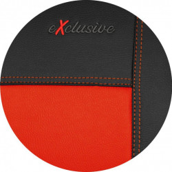Autopoťahy Exclusive Leather červeno-čierne (koža)