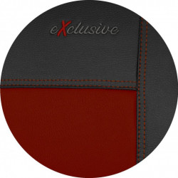 Autopoťahy Exclusive Leather bordovo-čierne (koža)