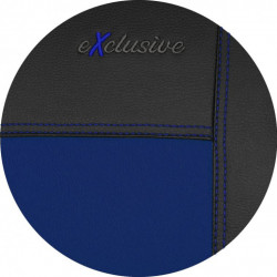 Autopoťahy Exclusive Leather modro-čierne (koža)