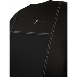 Autopoťahy Exclusive Leather čierno-čierne (koža)
