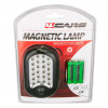 PRACOVNÁ LED LAMPA s magnetom a háčikom na bočnej strane k uchyteniu na alebo vo vozidle. Vrátane 3 x AAA batérie. Maximálny výkon batérii 15 hodín, LED výkon: 100.000 hodín. 24 LEDiek na ...