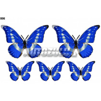 Samolepky set Motýľ modrý 5ks