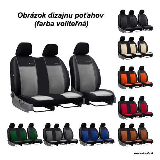 Poťahy pre VOLKSWAGEN VW T5 2+1 (2003-2015) Exclusive Alcantara (Alcantara-koža)