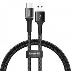 Kábel USB do micro USB s LED diódov 3A 100 cm black BASEUS Halo