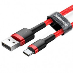 Kábel USB na USB-C BASEUS Cafule 1,5A 100cm červený