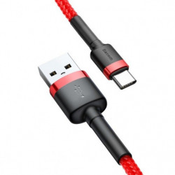 Kábel USB na USB-C BASEUS Cafule 1,5A 100cm červený