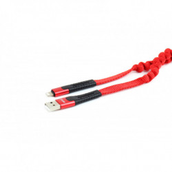 Pružinový kábel USB+Apple lightning 120cm FullLINK UC-13