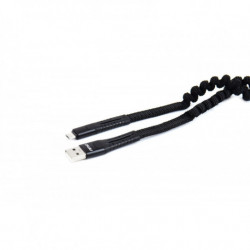 Pružinový kábel USB+microUSB 120cm FullLINK UC-12