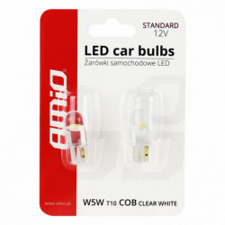 LED žiarovky STANDARD T10 W5W COB HPC 12V Clear white