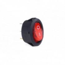 Prepínač kolískový okrúhly s červeným podsvietením 12/230V - BU01