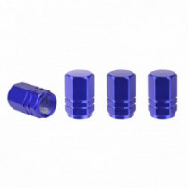 Hliníkové krytky na ventil modré 4 ks