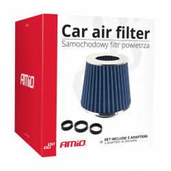 Kužeľový vzduchový filter Modrý + 3 adaptéry