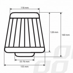 Športový vzduchový filter + 3 adaptéry AF-Carbon