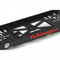 Podložka pod ŠPZ 3D Volkswagen červená - malé písmo