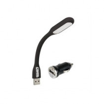 Flexibilné LED svetlo + USB redukcia 12/24V 1000mA čierne