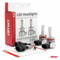 LED žiarovky hlavného svietenia H8/H9/H11 X2 Series AMiO (+canbus)