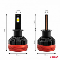 LED žiarovky hlavného svietenia H3 X3 Series AMiO (+canbus)