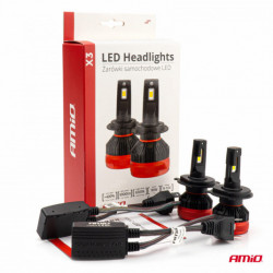 LED žiarovky hlavného svietenia H4 X3 Series AMiO (+canbus)