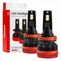 LED žiarovky hlavného svietenia H8/H9/H11 X3 Series AMiO (+canbus)